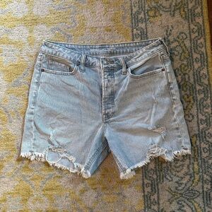 Raw Hem Denim Shorts
